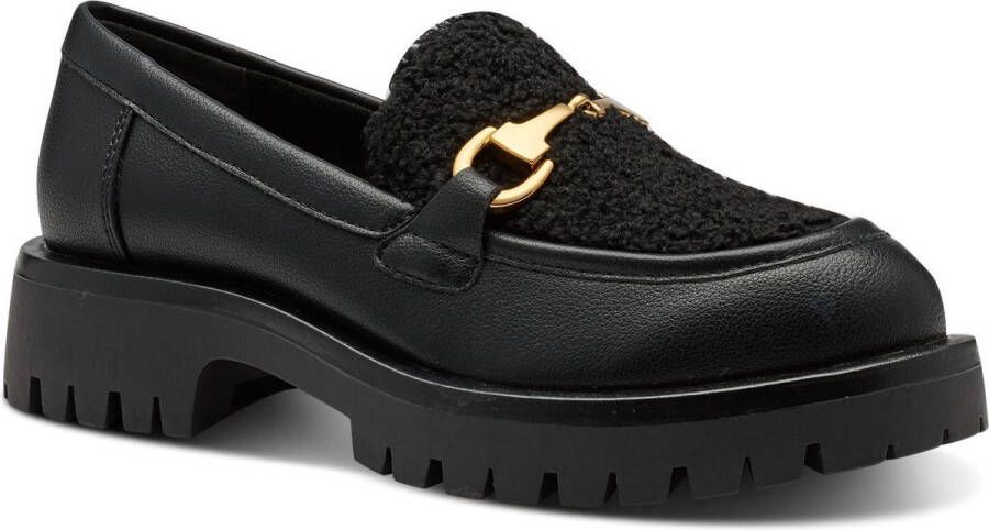 Tamaris Zwarte Teddy Slip-On Vegan Schoen Black Dames