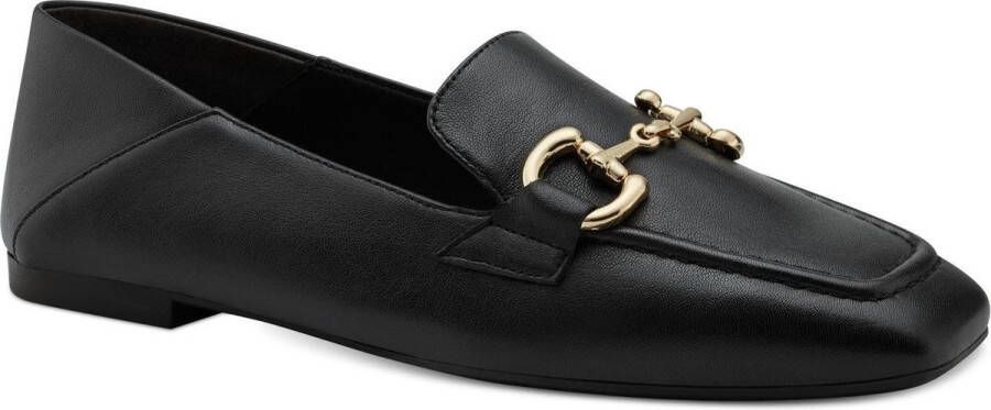 Tamaris Zwarte Leren Loafers voor Dames Black Dames