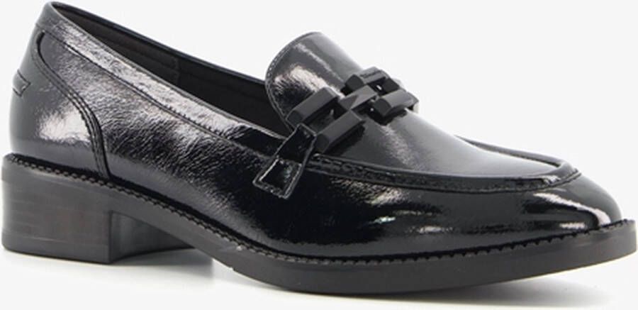 Tamaris dames lak loafers zwart