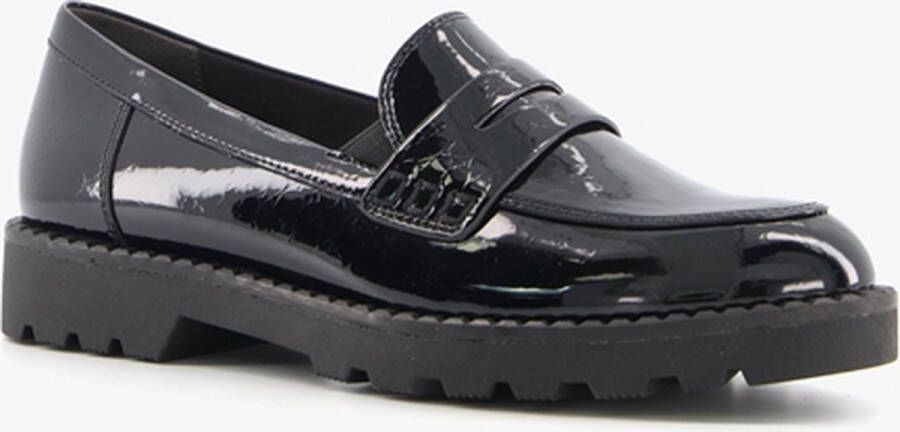 Tamaris dames lak loafers zwart