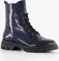 Tamaris dames lak veterboots blauw - Thumbnail 1