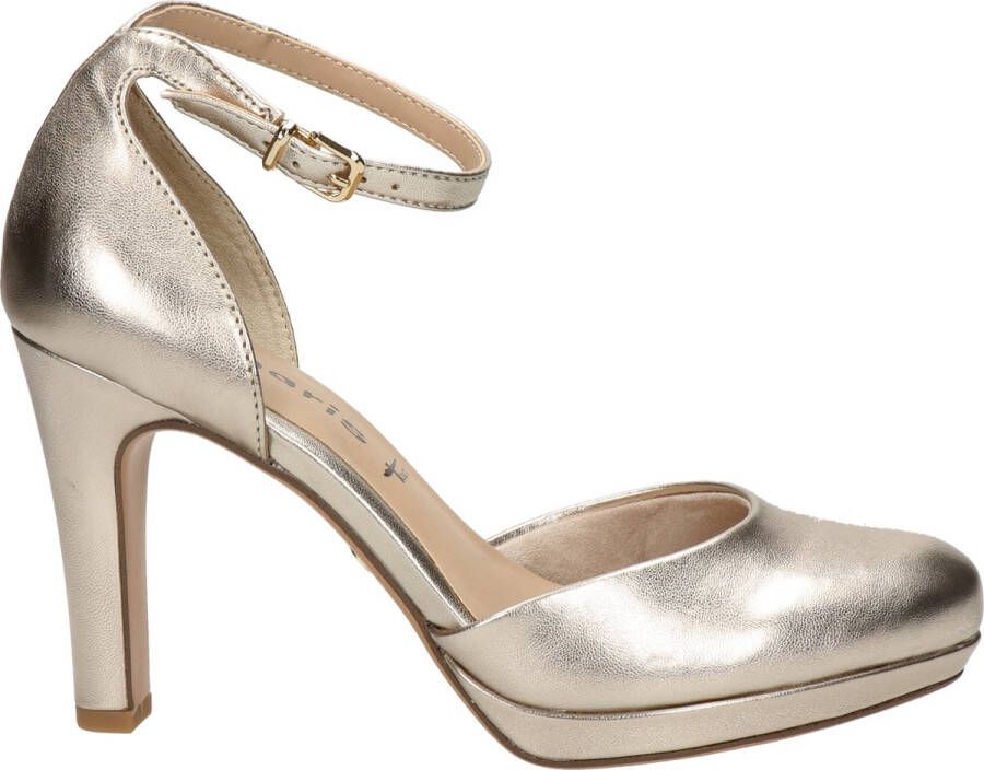 Tamaris Gouden Glitter Feest Sandalen Yellow Dames