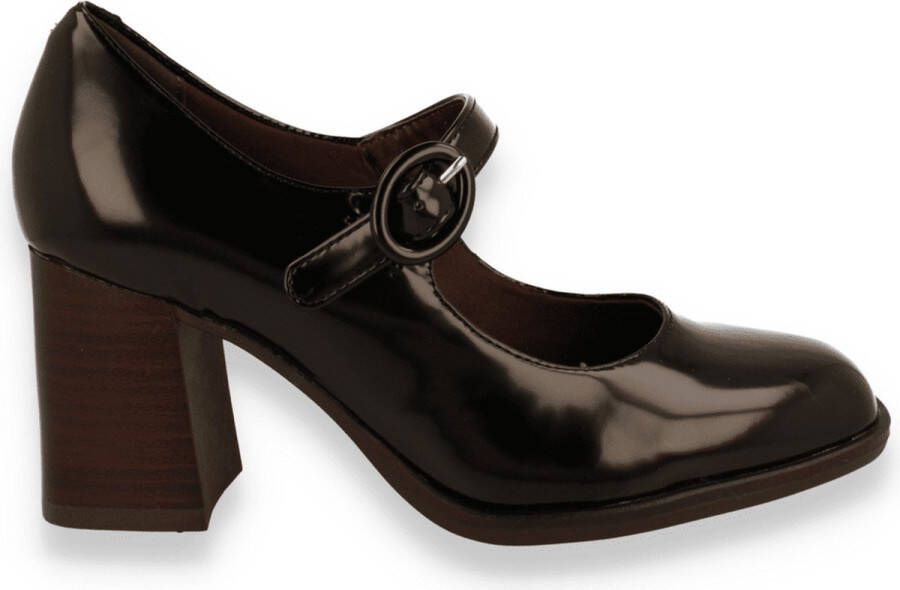 Tamaris Elegante Zwarte Vegan Pumps met Gespsluiting Black Dames