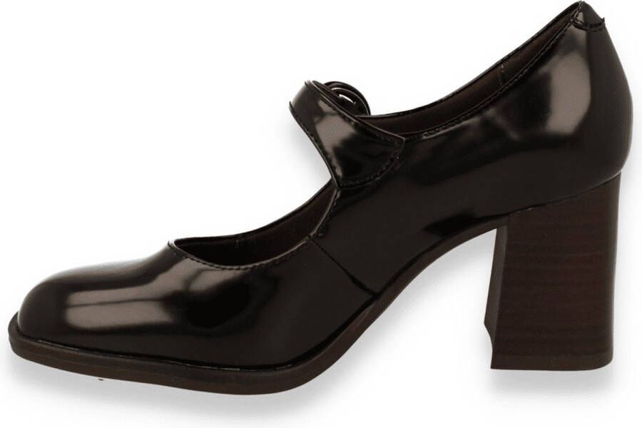 Tamaris Elegante Zwarte Vegan Pumps met Gespsluiting Black Dames