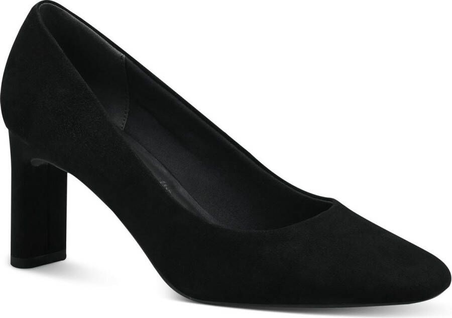 Tamaris Zwarte Suède Pump met Zilveren Ketting Black Dames