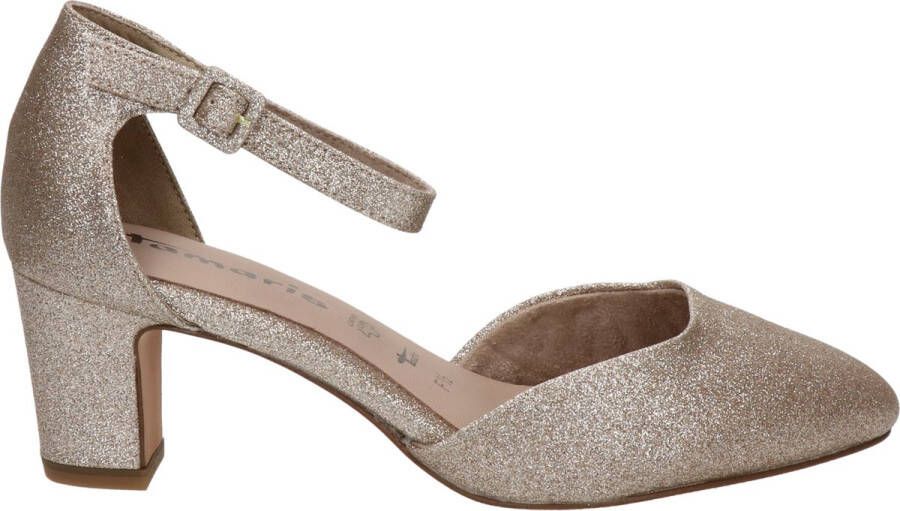 Tamaris Gouden Glitter Feest Sandalen Yellow Dames