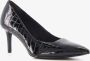 Tamaris dames pumps zwart met croco print - Thumbnail 1