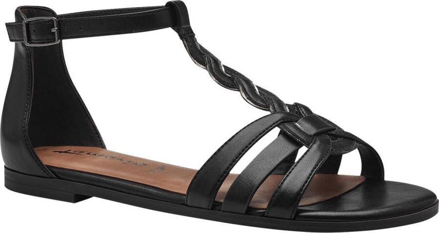 Tamaris Zwarte Casual Open Sandalen Vrouwen Black Dames