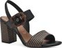 Tamaris Zwarte Casual Open Platte Sandalen Black Dames - Thumbnail 5