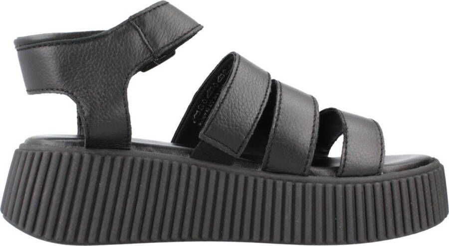 Tamaris Stijlvolle Platte Sandalen voor Vrouwen Black Dames