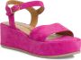 Tamaris Roze Suède Casual Open Sandalen Pink Dames - Thumbnail 5