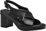 Tamaris Zwarte Casual Open Platte Sandalen Black Dames - Thumbnail 1