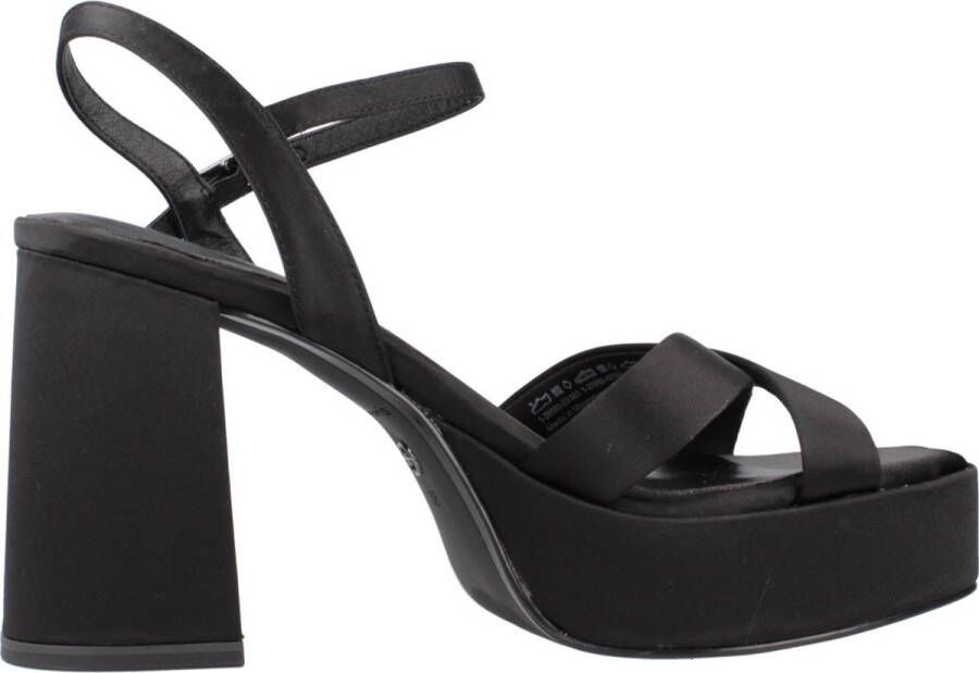 Tamaris Zwarte elegante platte sandalen voor vrouwen Black Dames