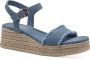 Tamaris Espadrilles Denim blauw Textiel Dames - Thumbnail 8