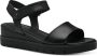 Tamaris Zwarte Casual Open Platte Sandalen Black Dames - Thumbnail 1