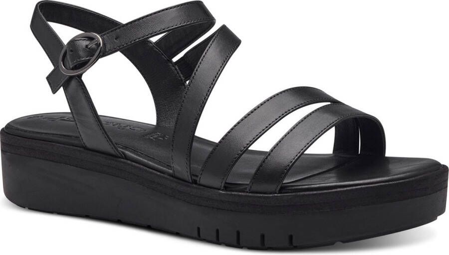 Tamaris Platte Sandalen voor Vrouwen Black Dames