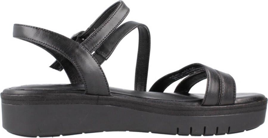 Tamaris Platte Sandalen voor Vrouwen Black Dames