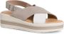 Tamaris Beige Casual Open Platte Sandalen Beige Dames - Thumbnail 1