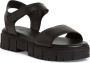 Tamaris Zwarte Casual Open Platte Sandalen Black Dames - Thumbnail 4