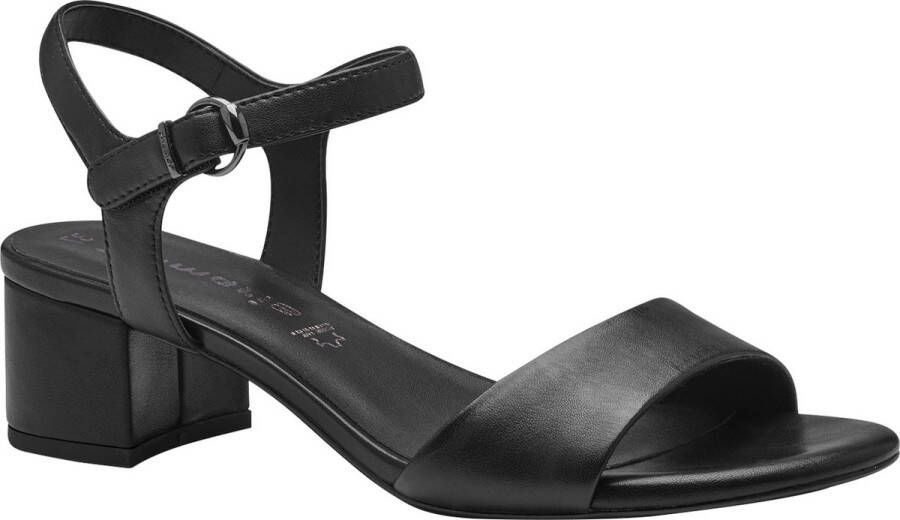 Tamaris Zwarte Casual Platte Sandalen Vrouwen Black Dames