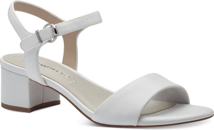 Tamaris Witte Open Platte Sandalen Vrouwen White Dames