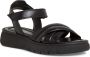 Tamaris Zwarte Leren Casual Open Sandalen Black Dames - Thumbnail 1