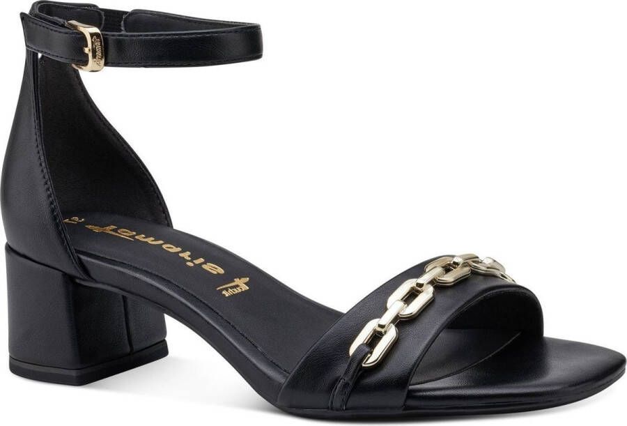 Tamaris Verhoog je stijl met hoge hak sandalen Black Dames