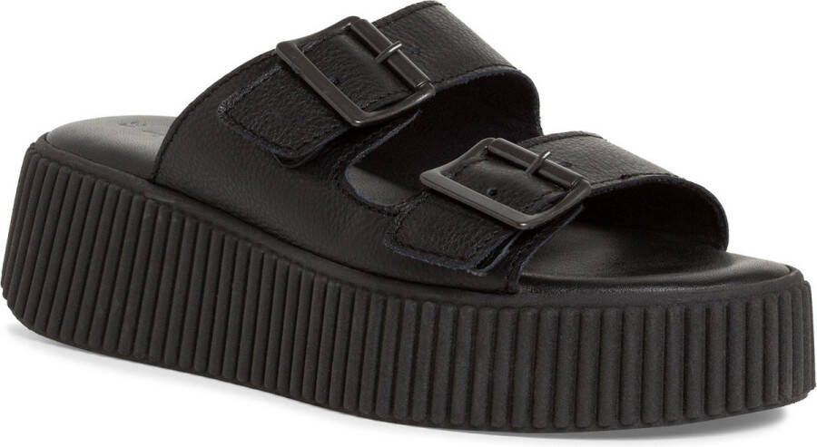 Tamaris Zwarte Open Casual Slippers Vrouwen Black Dames