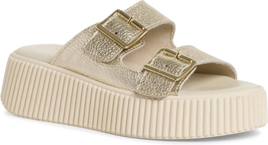 Tamaris Gouden Casual Open Slippers Vrouwen Yellow Dames