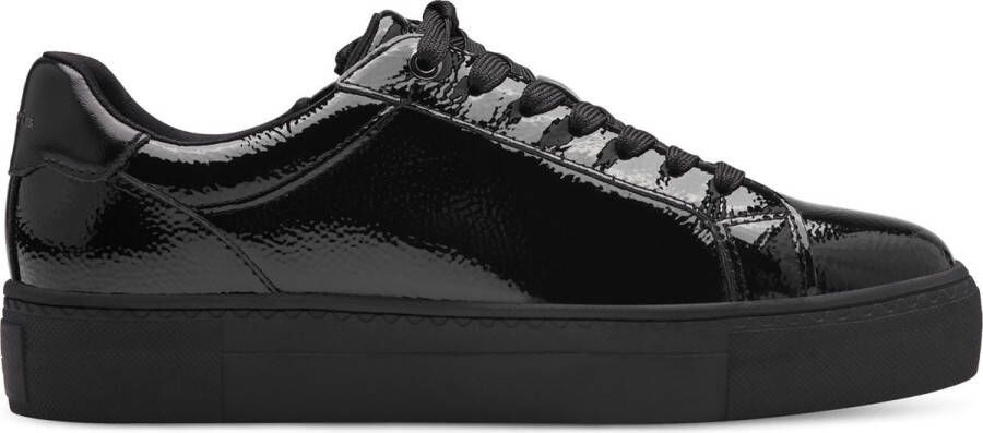 Tamaris Zwarte Patent Lage Sneakers Black Dames