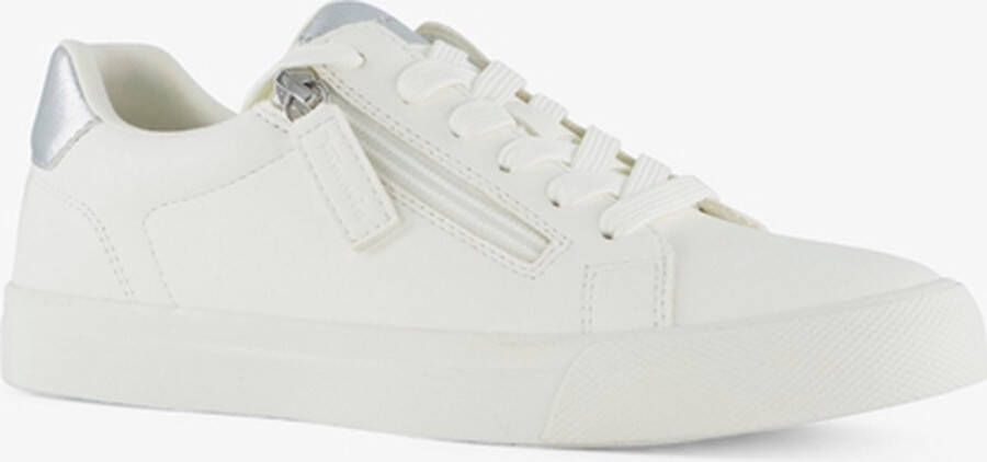 Tamaris dames sneakers met rits wit Uitneembare zool