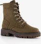 Tamaris dames veterboots olijfgroen - Thumbnail 1