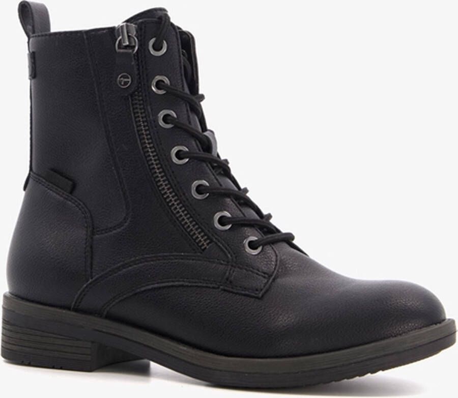 Tamaris Hoge veterschoenen SHAE blokhak veterschoenen laarsjes met decoratieve ritssluiting