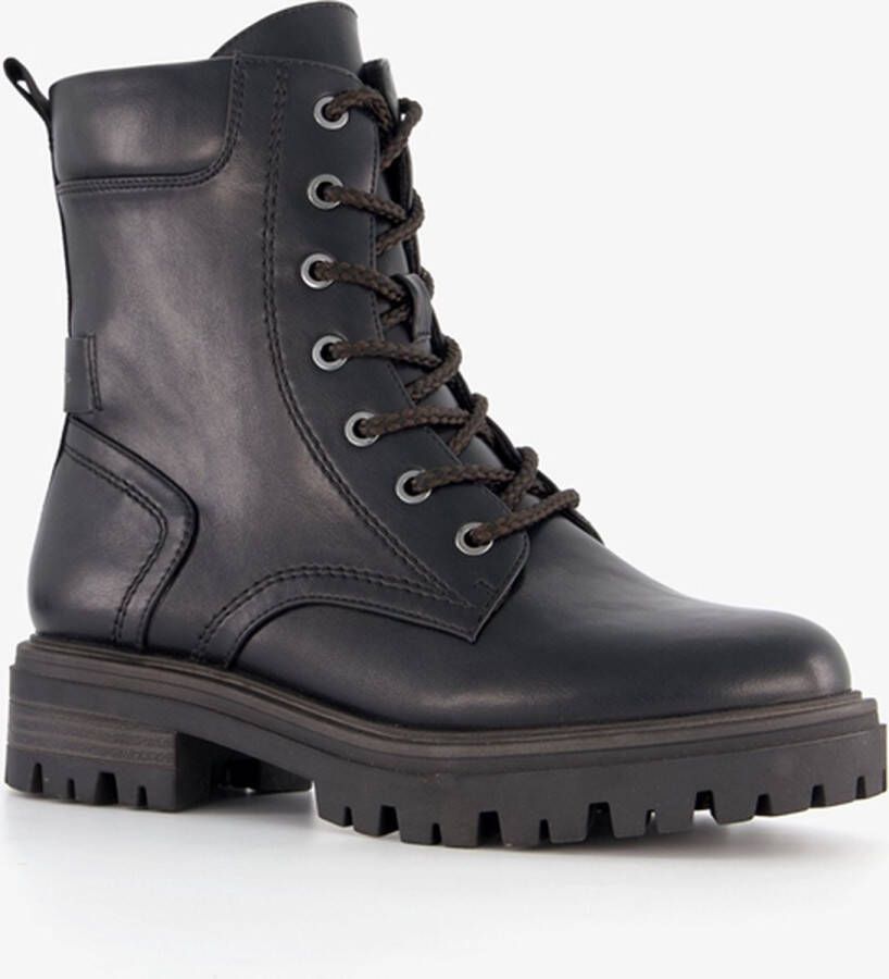 Tamaris dames veterboots zwart