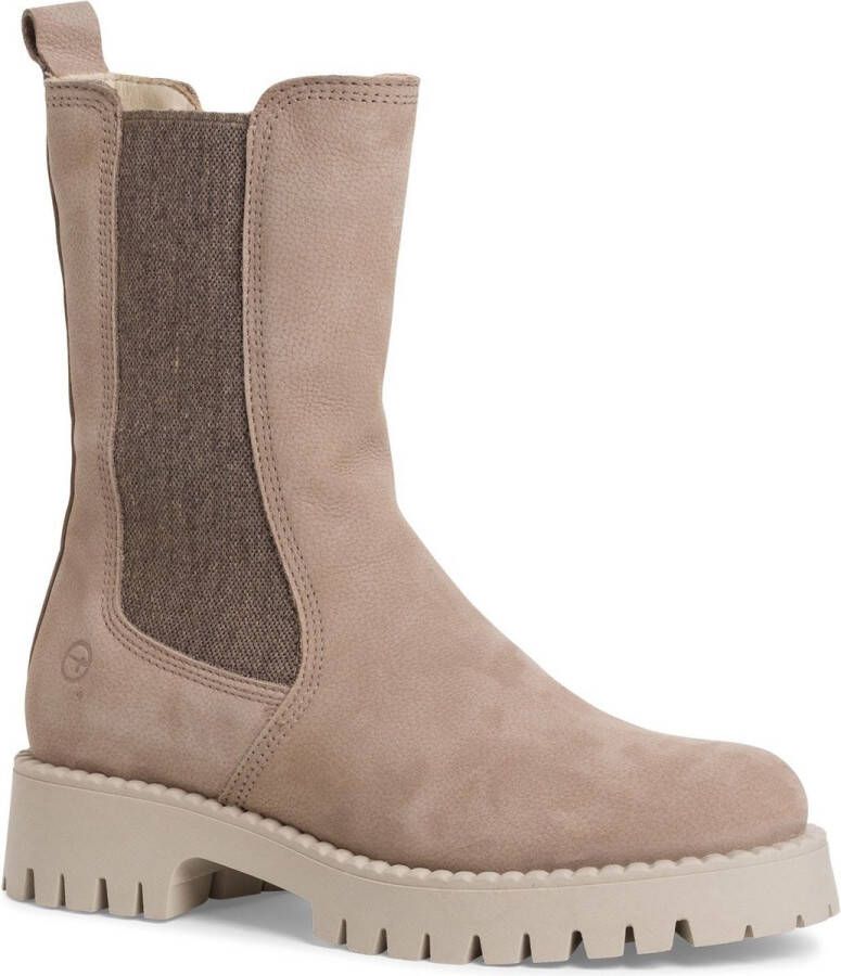 Tamaris -Dames WL Boot-LWG-taupe- uitneembare zool