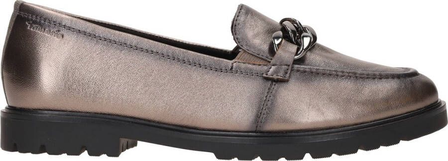 Tamaris Stijlvolle Loafer in Metallic Zilver Gray Dames