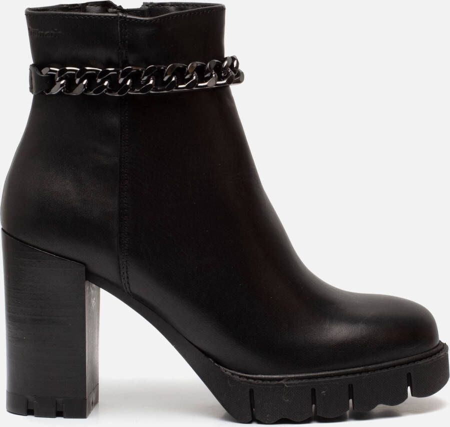 Tamaris Zwarte gesloten booties voor dames Black Dames