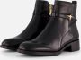 Tamaris Laarsjes blokhak business schoen ankleboots met t-logo decoratie - Thumbnail 1