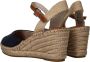 Tamaris Blauwe Suède Espadrille Sleehak Sandaal Multicolor Dames - Thumbnail 1