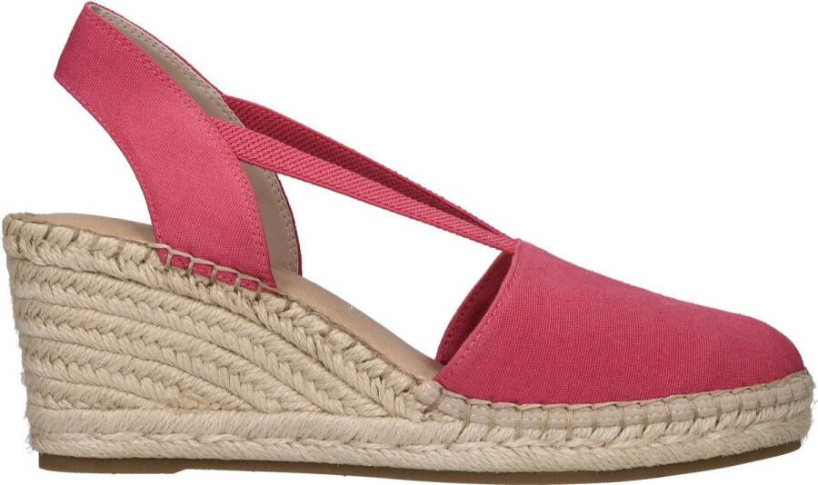 Tamaris Stijlvolle roze espadrilles met 7 cm hak Pink Dames