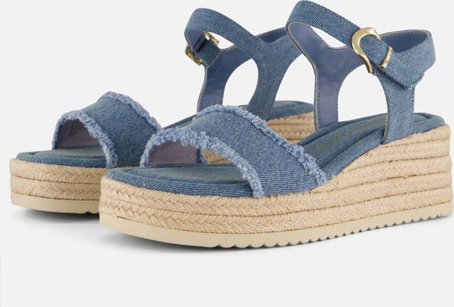 Tamaris Espadrilles Denim blauw Textiel