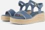 Tamaris Platform sandaal met espadrille look Blue - Thumbnail 10