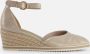 Tamaris Gouden Champagne Leren Espadrille met Klittenband Yellow Dames - Thumbnail 1