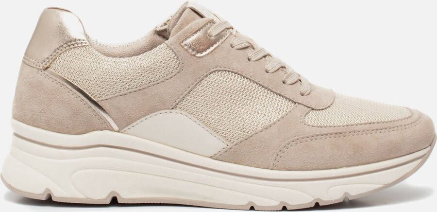 Tamaris Glam Com Sneakers beige Imitatieleer Dames