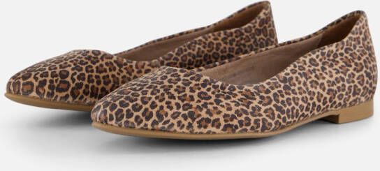 Tamaris Leopard Ballerina's bruin Leer Dames