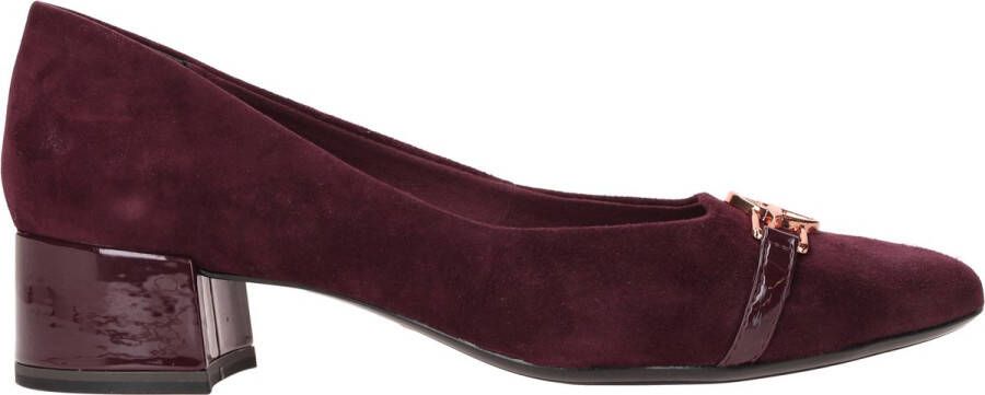 Tamaris Elegante Merlot Rode Leren Pump Red Dames