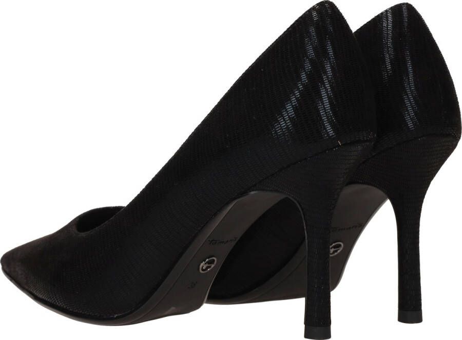 Tamaris Subtiel glimmende lijnenpatroon pumps Black Dames