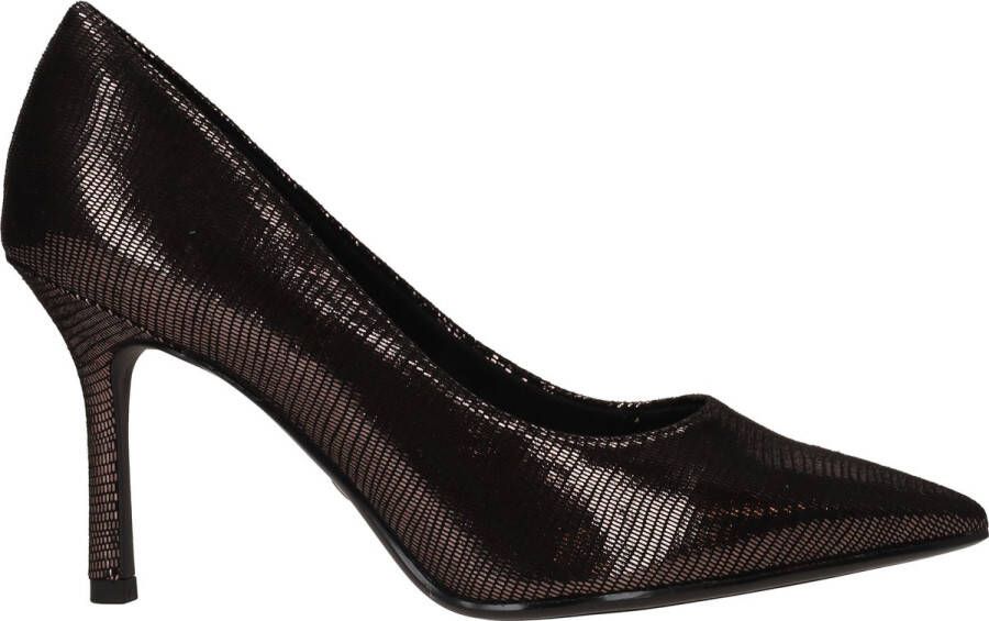 Tamaris Glimmende Zwarte Bruine Pumps met Metallic Finish Black Dames