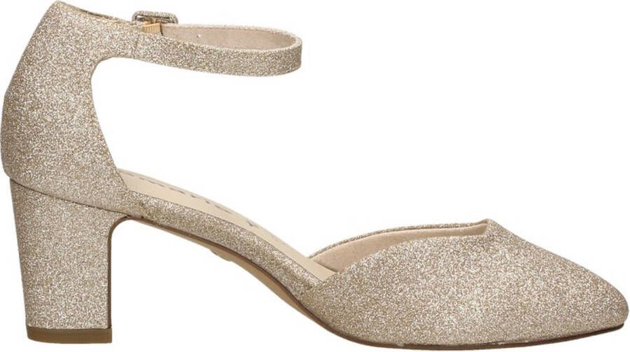 Tamaris Gouden Glitter Feest Sandalen Yellow Dames