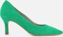 Tamaris Suède Groene Trendy Hakken Pumps Green Dames - Thumbnail 1